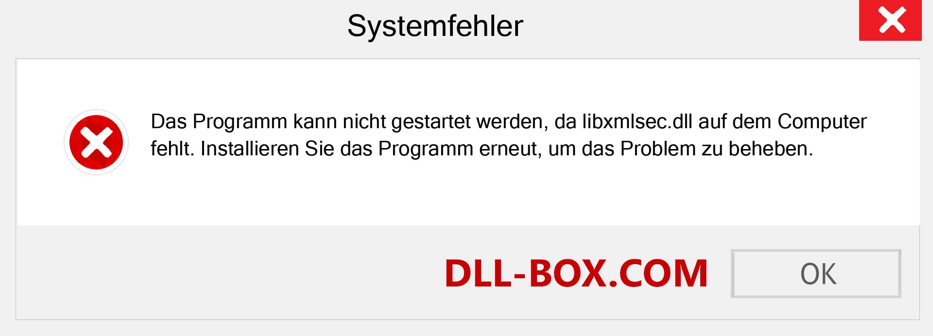 libxmlsec.dll-Datei fehlt?. Download für Windows 7, 8, 10 - Fix libxmlsec dll Missing Error unter Windows, Fotos, Bildern