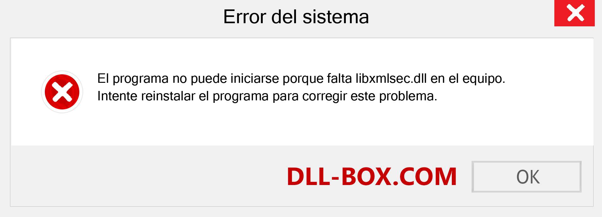 ¿Falta el archivo libxmlsec.dll ?. Descargar para Windows 7, 8, 10 - Corregir libxmlsec dll Missing Error en Windows, fotos, imágenes