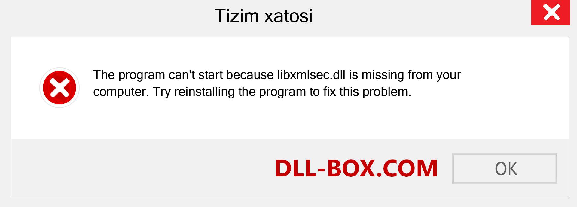 libxmlsec.dll fayli yo'qolganmi?. Windows 7, 8, 10 uchun yuklab olish - Windowsda libxmlsec dll etishmayotgan xatoni tuzating, rasmlar, rasmlar